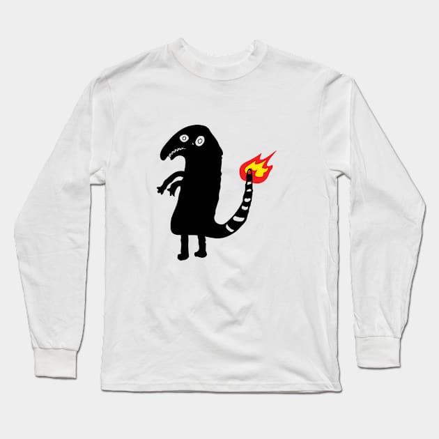 Lizard drunk tattoo Long Sleeve T-Shirt by spilu